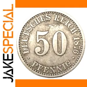 1876 Germany 50 Pfennig Antique Replica Coin