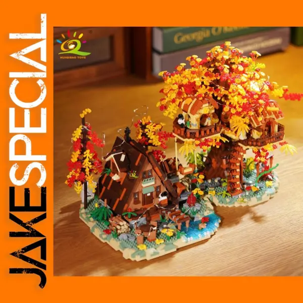 Autumn Treehouse Micro Building Blocks Set