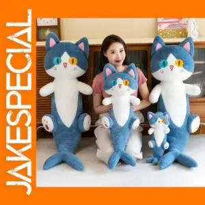 Shark Cat Plush Toy with Pillow 135cm Long