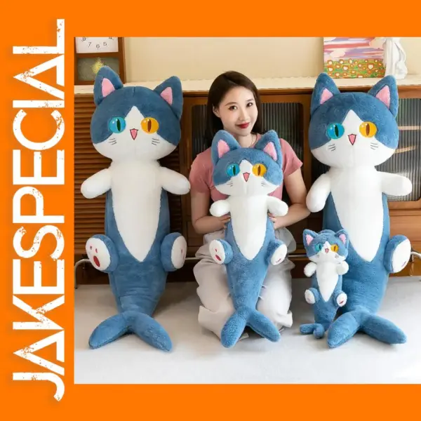 Shark Cat Plush Toy with Pillow 135cm Long