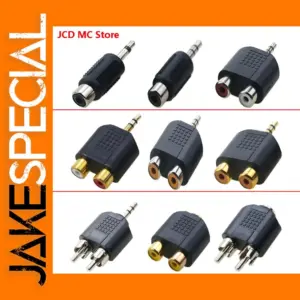 Dual RCA to 3.5mm & 6.35mm Stereo Adapter Set