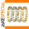 Gold Charm Stainless Steel Module Bracelet