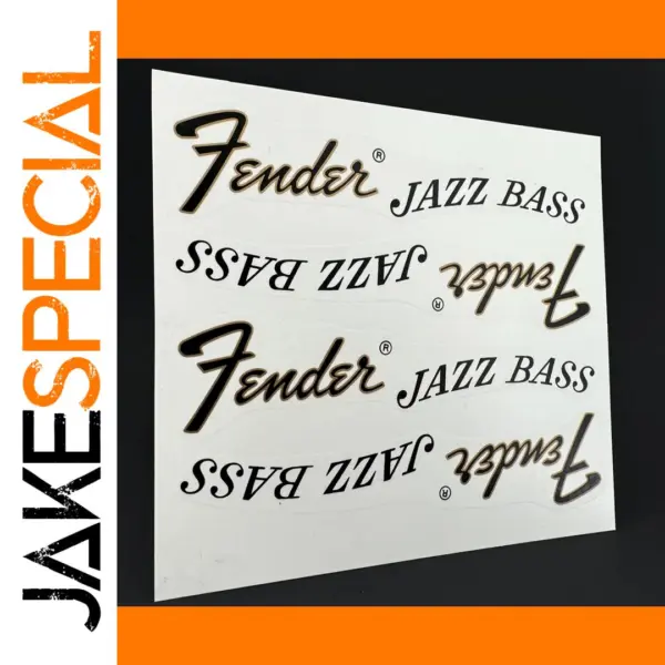 Water Slide Guitar Logo Decals for Jazz Bass