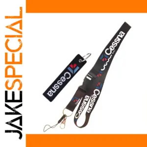 Double Sided Embroidered Keychain Lanyard Set