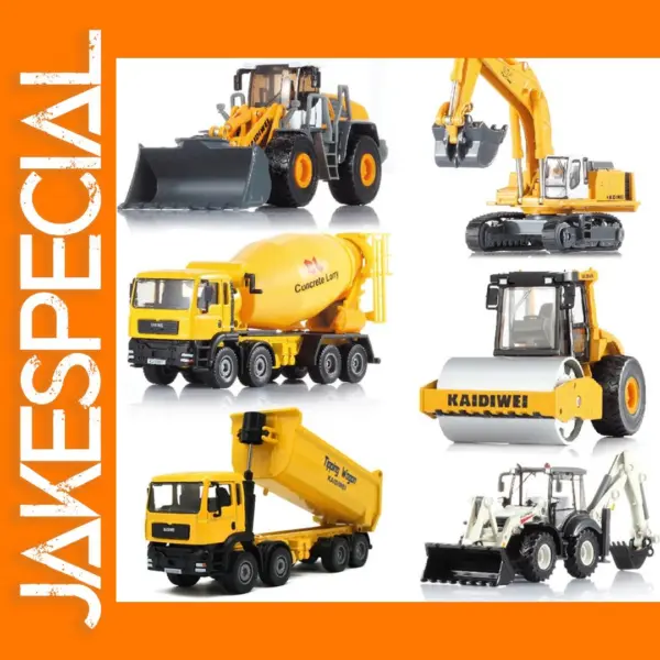 Excavator Truck Bulldozer Alloy Model 1:87 Scale