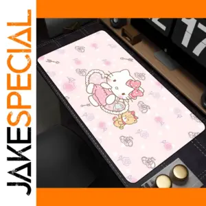 Large Hello Kitty Pink Mousepad for Gaming and Office