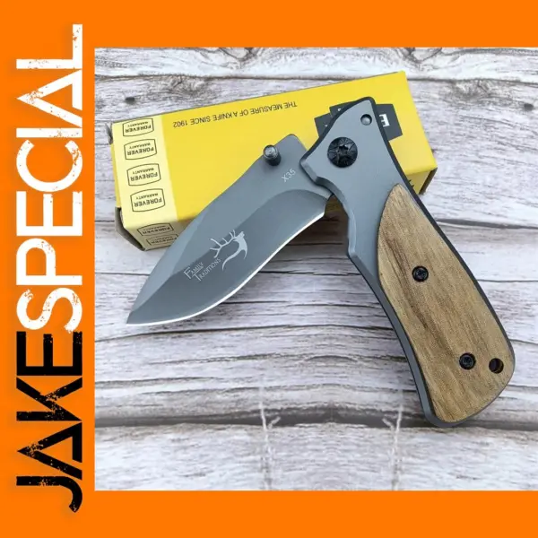 Mini Folding Knife with Olive Wood Handle
