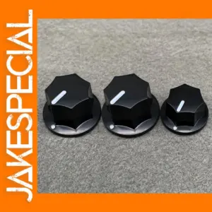 3 Pack Black Guitar and AMP Control Knobs