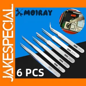 6pcs Stainless Steel Precision Tweezer Set