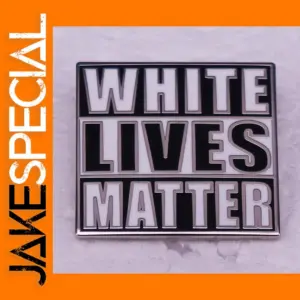 White Lives Matter Copper Enamel Pin Badge