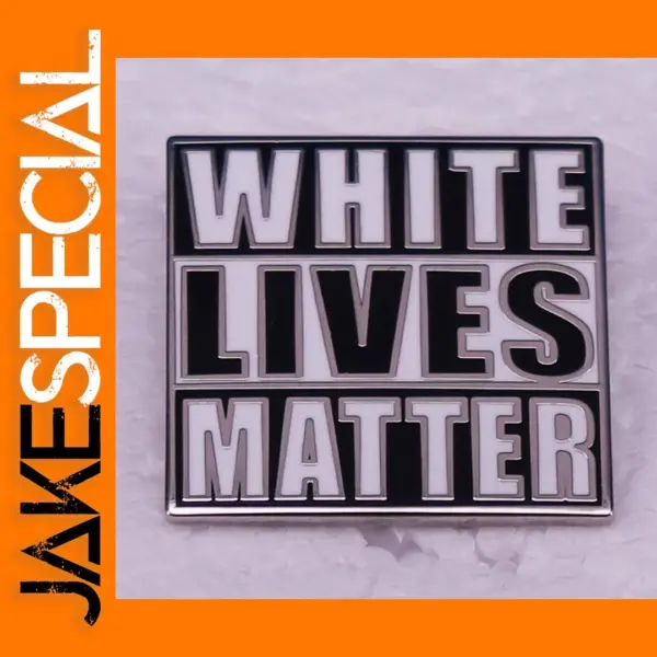 White Lives Matter Copper Enamel Pin Badge