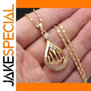 Islamic Quran Drop Shape Pendant Necklace
