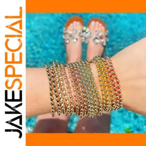 Boho Rainbow Beaded Bracelet for Women