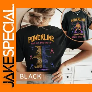 Powerline Retro Cotton T-Shirt Unisex Big Size