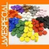 100 Colorful Wooden Game Pawns Set 10x5mm
