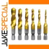 6pc Titanium Coated Composite Tap Set M3-M10