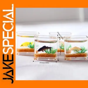 Miniature Glass Fish Tank for Dollhouse