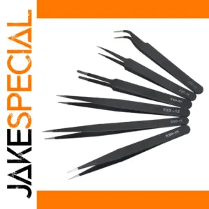6pcs Anti-static Precision Stainless Steel Tweezers