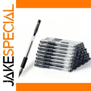 3-Pack Black 0.5mm Gel Pens for Office
