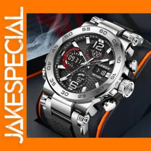 Men's Waterproof Dual Display Silicone Watch