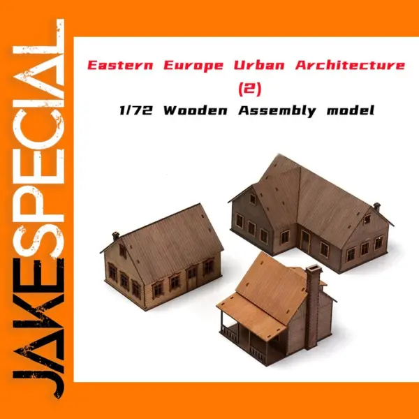 Eastern Europe Architecture 1/72 Wooden Model Set