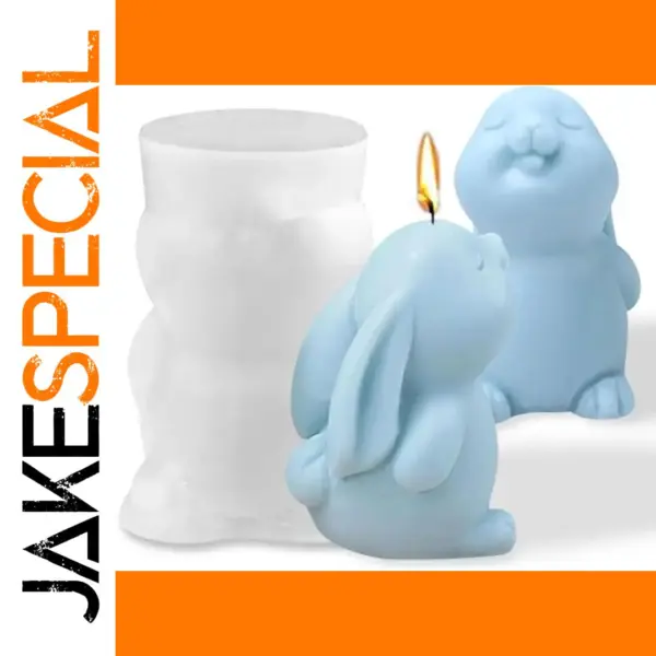 3D Bunny Candle Silicone Mold for DIY Crafts