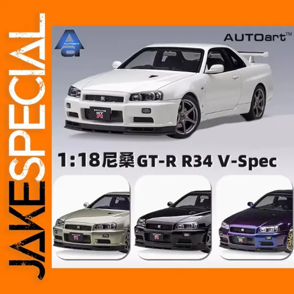 AUTOART 1:18 Skyline GT-R34 V-Spec Model