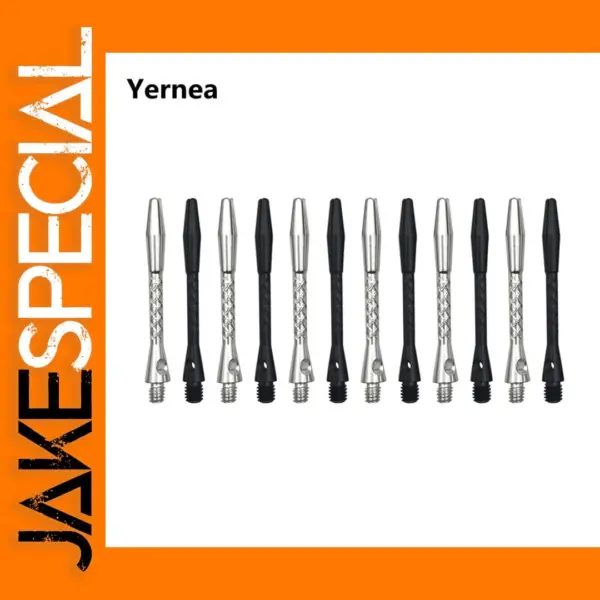 6Pcs Aluminium Darts Shafts 45mm Black/Silver