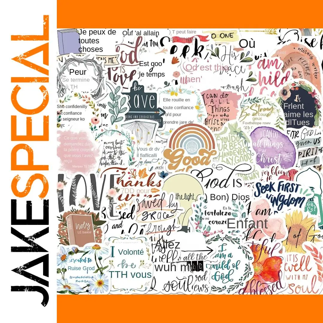 52pcs Jesus Christian Religion Stickers Set 1 52pcs Jesus Christian Religion Stickers Set