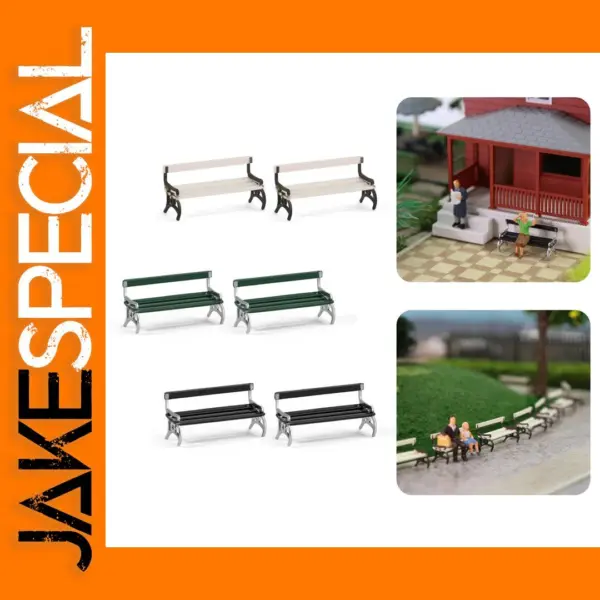 HO Scale 1:87 Garden Park Benches Set