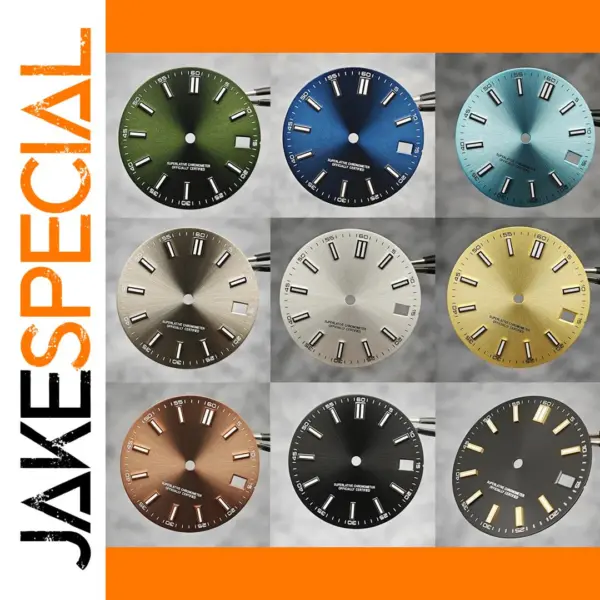 NH35 Watch Dial 28.5mm Blue Green Luminous