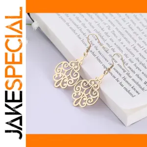 Vintage Flower Filigree Drop Earrings