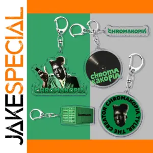 Music-Themed Stainless Steel Keychain Pendant