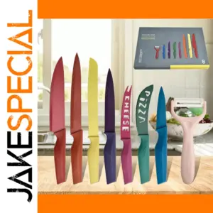Colorful Kitchen Knife Set with Accessories