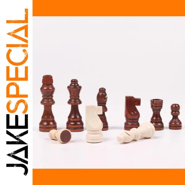 32 Wooden Chess Pieces Set for Enthusiasts