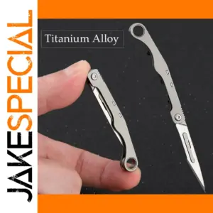 Titanium Alloy Mini Folding Knife with Blades