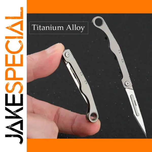 Titanium Alloy Mini Folding Knife with Blades