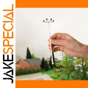 4pcs HO Scale Plaza Lamps with LEDs 15cm