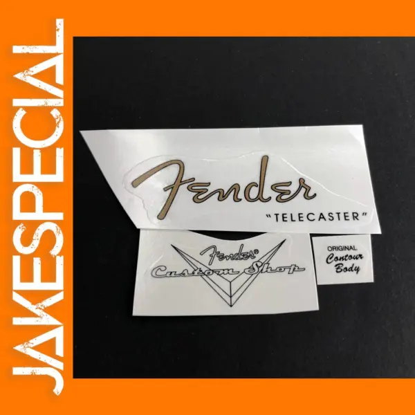 Gold Water Slide Guitar Decal Sticker Set