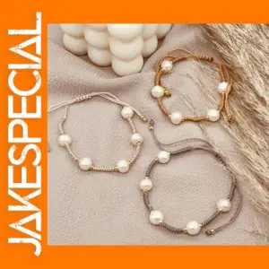 Handmade Vintage Pearl Beaded Bracelet for Women