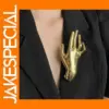 Retro Palm Shape Metal Brooch for Parties
