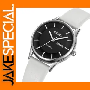 Elegant Women's Leather Strap Quartz Watch