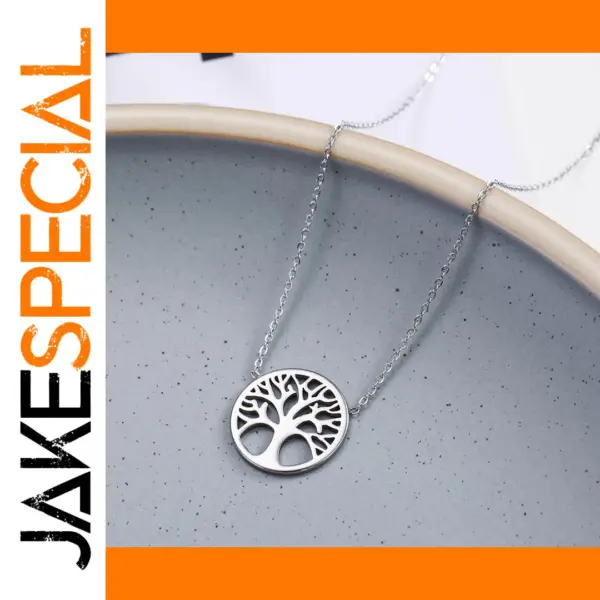 Tree of Life Stainless Steel Pendant Necklace