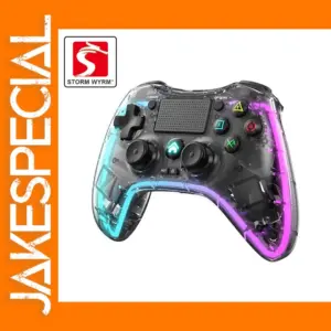Transparent Black Wireless Gamepad for PS4/PS5