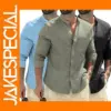 Men's Long Sleeve Cotton Casual Shirt