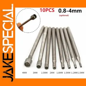 10 PCS Diamond Burr Drill Bits 0.8-4mm Set