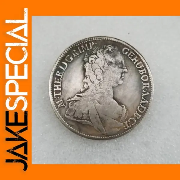 Vintage Silver Euro Coin Replica 40mm