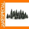 20 Miniature Snowy Pine Trees for Decor