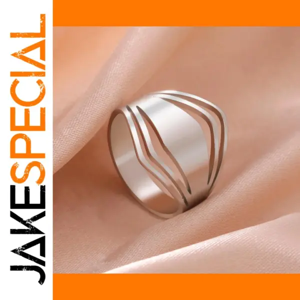 Geometric Rhombus Stainless Steel Women's Ring