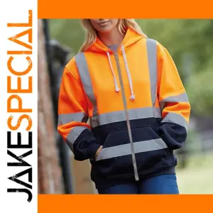 Reflective Hoodie for Men with Zipper